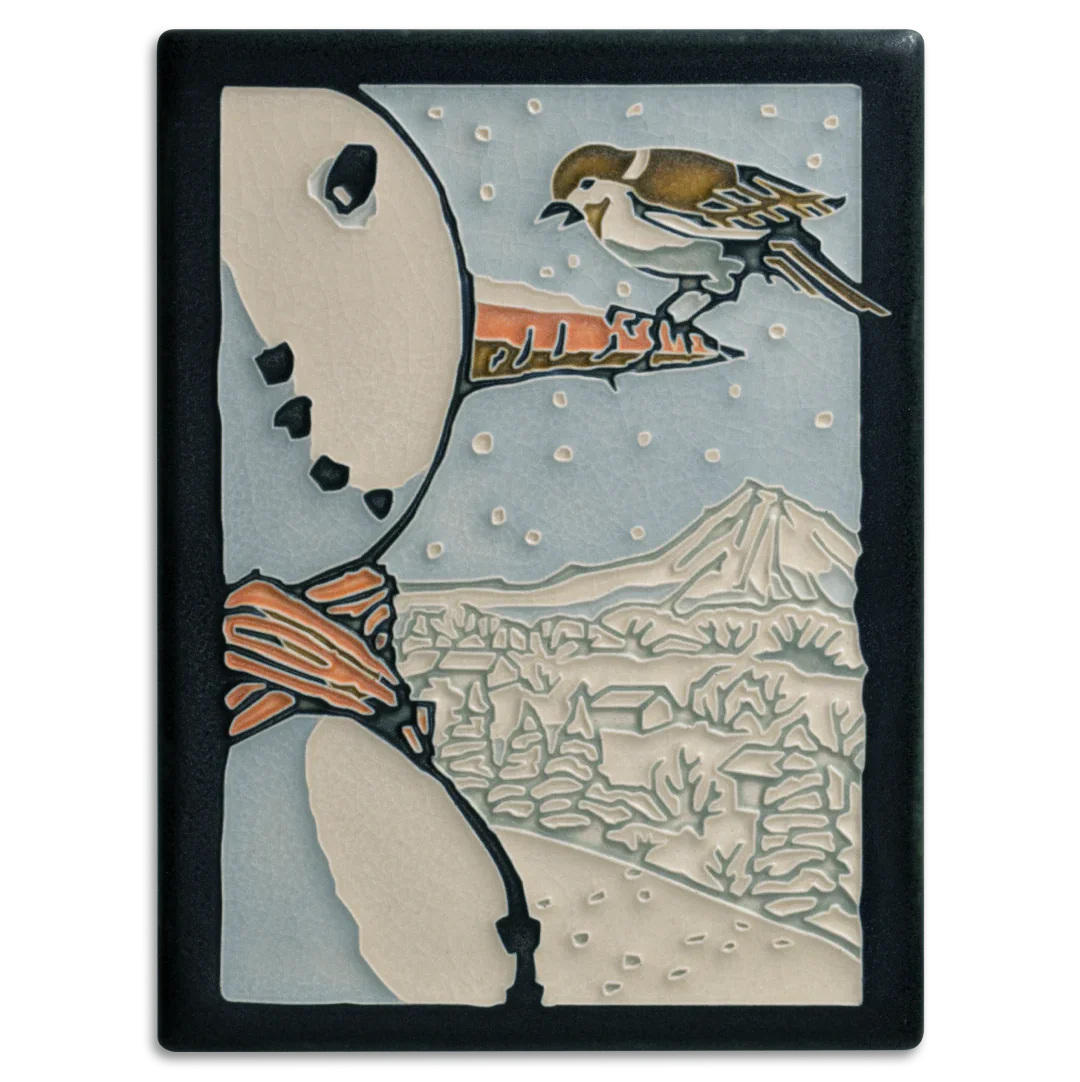 Motawi Tile Frosty Perch 6x8