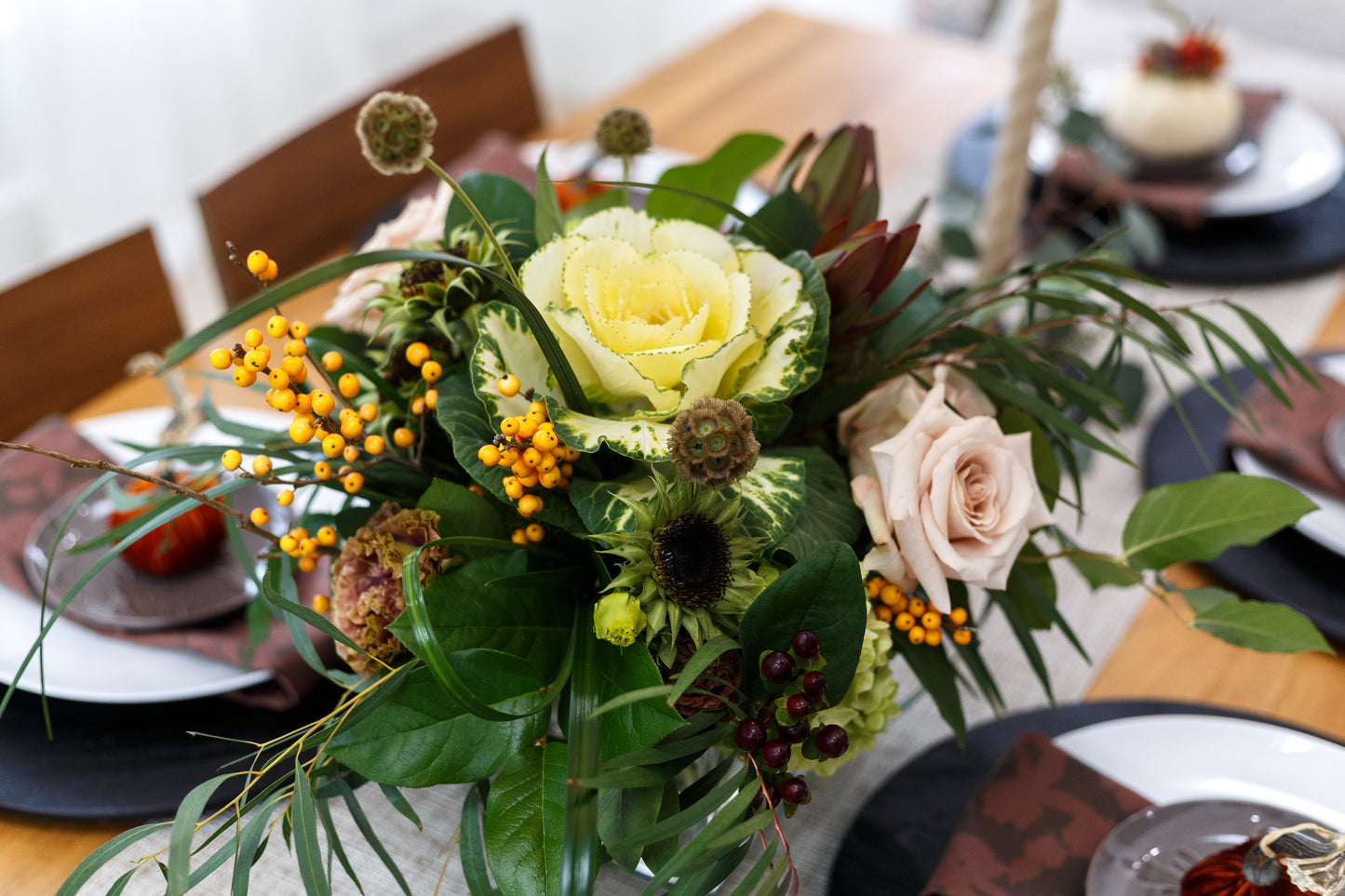 Modern Harvest: Contemporary Thanksgiving Centerpiece