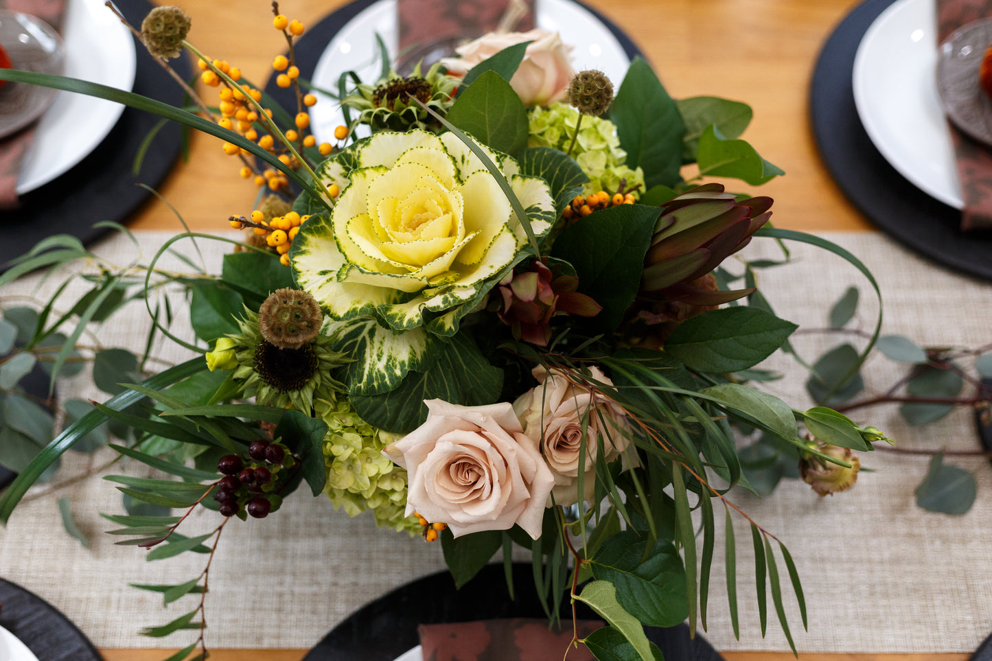 Modern Harvest: Contemporary Thanksgiving Centerpiece