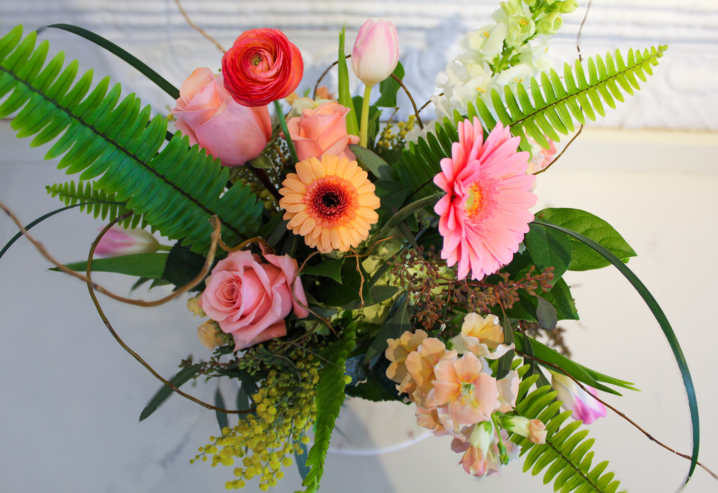 Courageous in Coral Floral Arrangement - The Victory Center sponsorship
