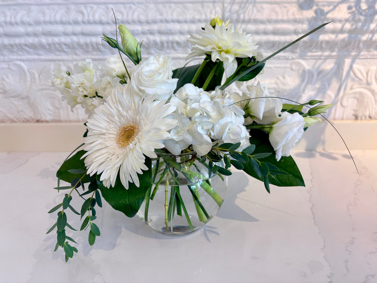 Green + White: Vased